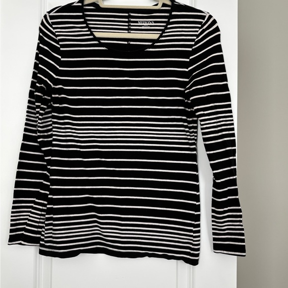 Merona Tops - Merona Women's Black and White Striped Top Size M - Gently worn